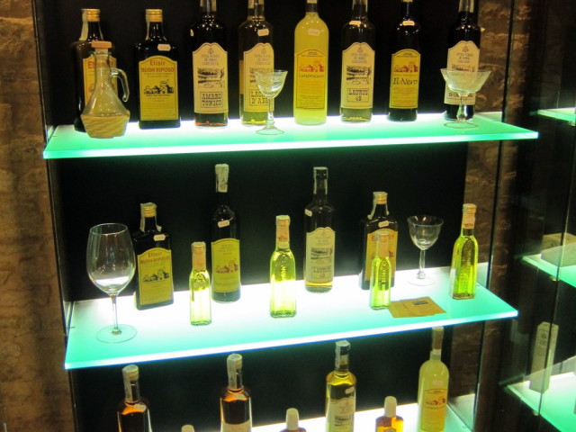 Would you believe that in the gift shop you can buy - Santo Stefano grappa and limoncello? Not missing a chance here